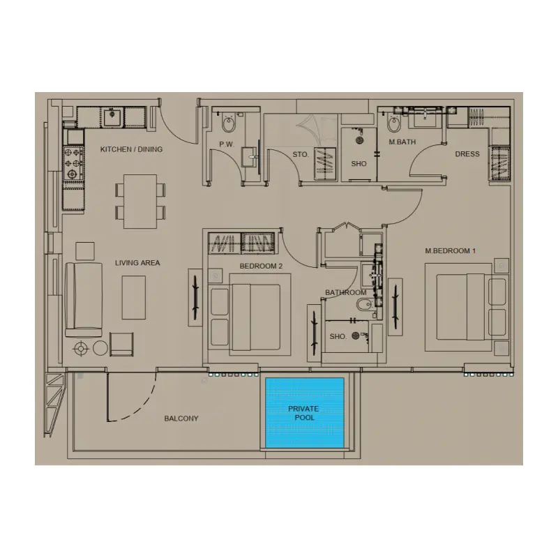 2 bedroom