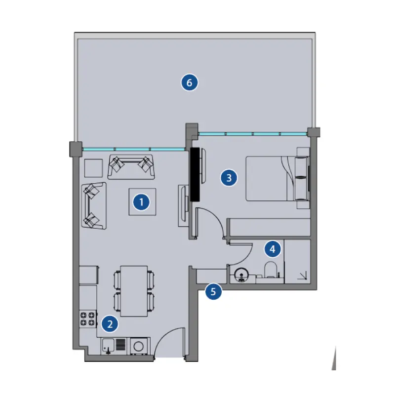 1 bedroom