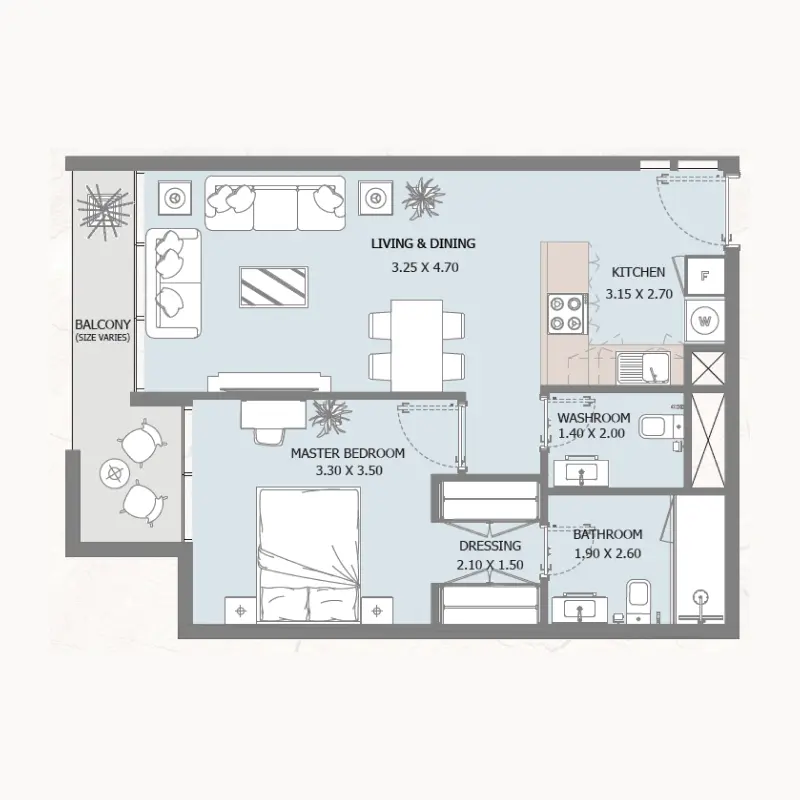 1 bedroom