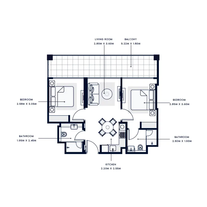 2 bedroom