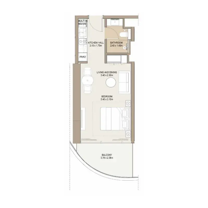 Studio apartments - Laguna Residence