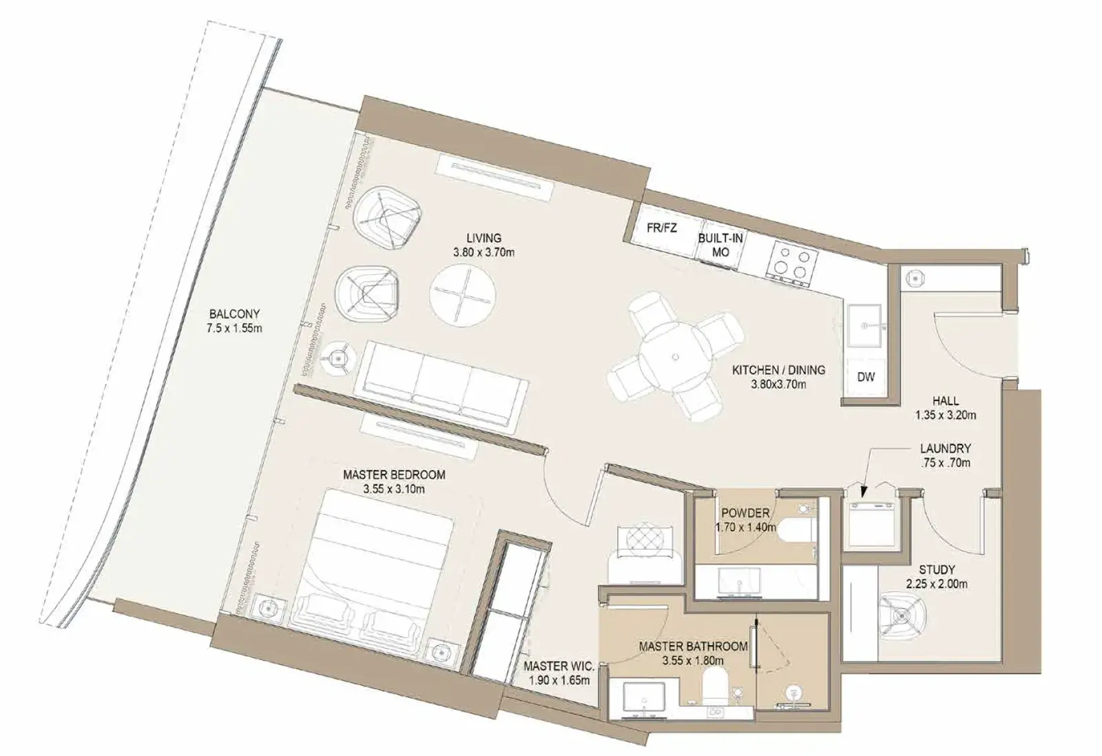 1 Bedroom apartments - Laguna Residence