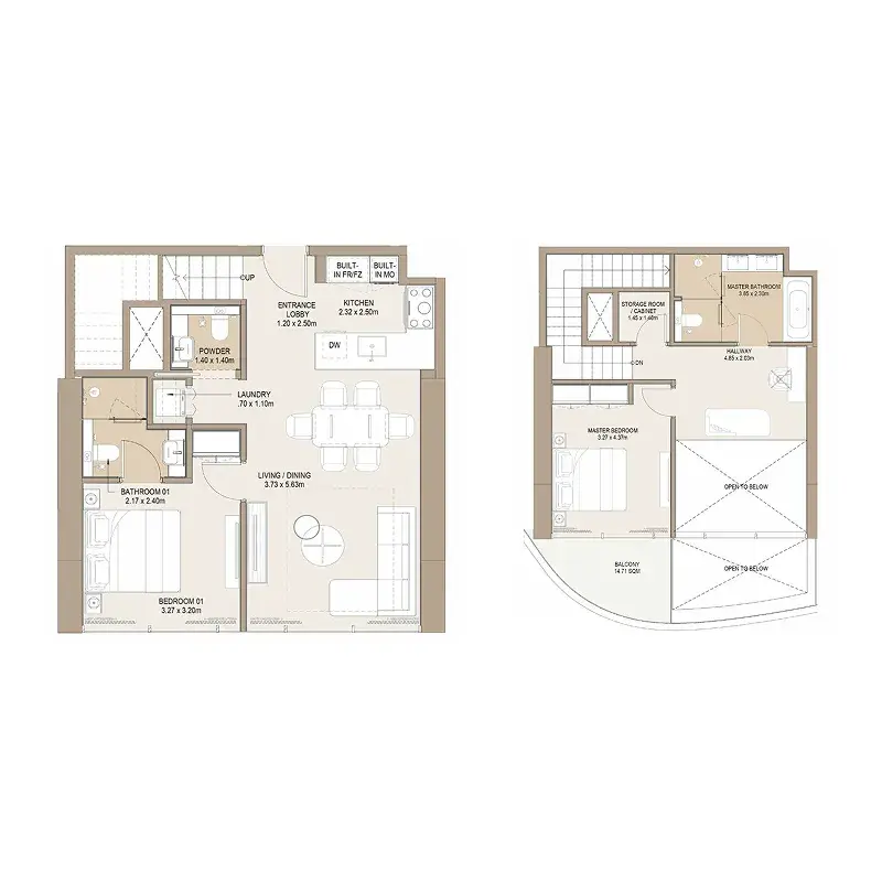 2 Bedrooms duplex - Laguna Residence