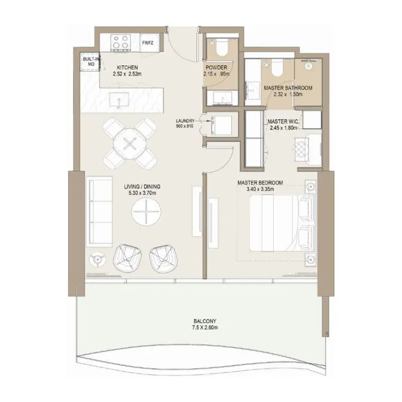 1 bedroom