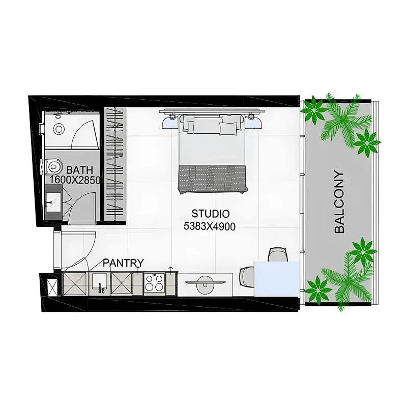 Studio apartments - The Community Sports Arena