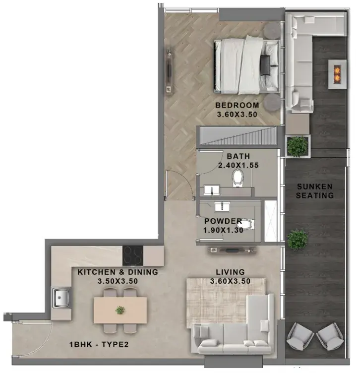 1 Bedroom apartments - Reef 999