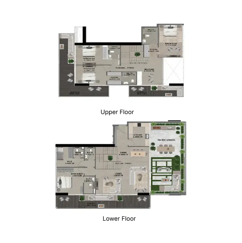 4.5 bedrooms penthouse - Reef 999