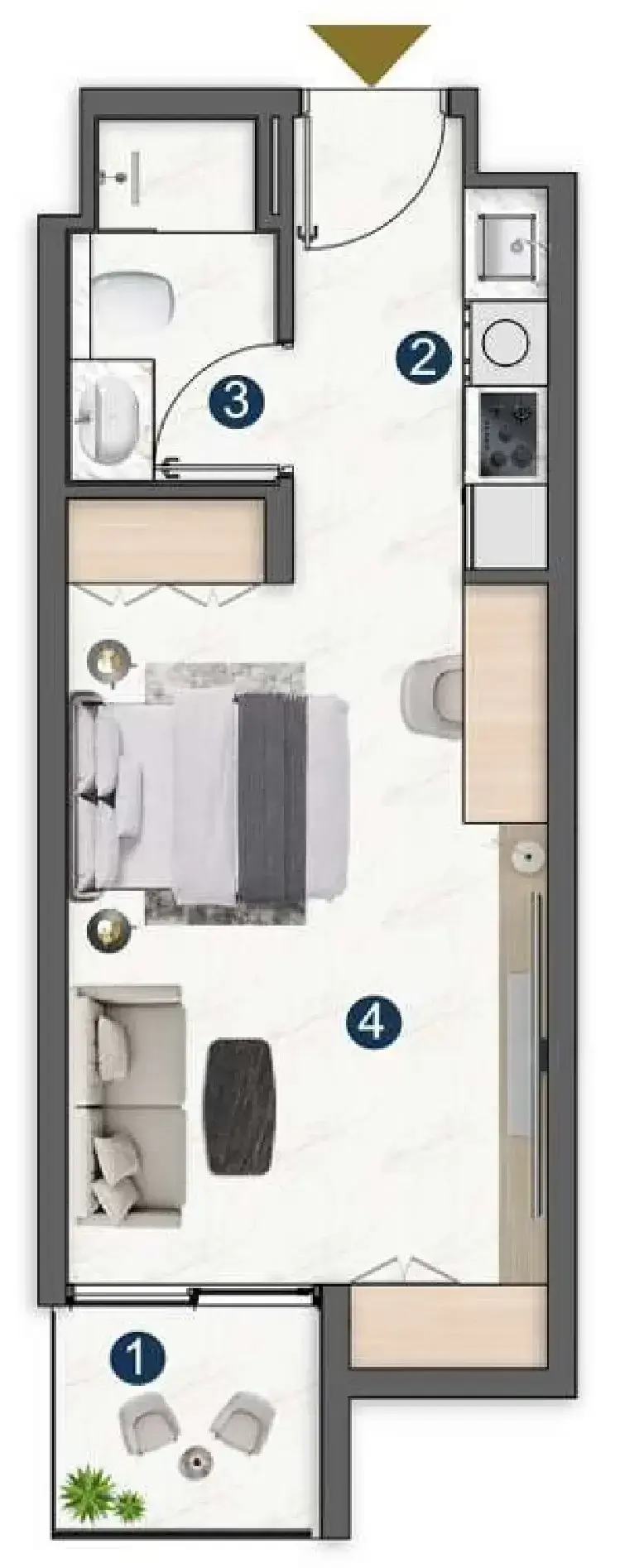 Studio apartments - Voxa Pantheon