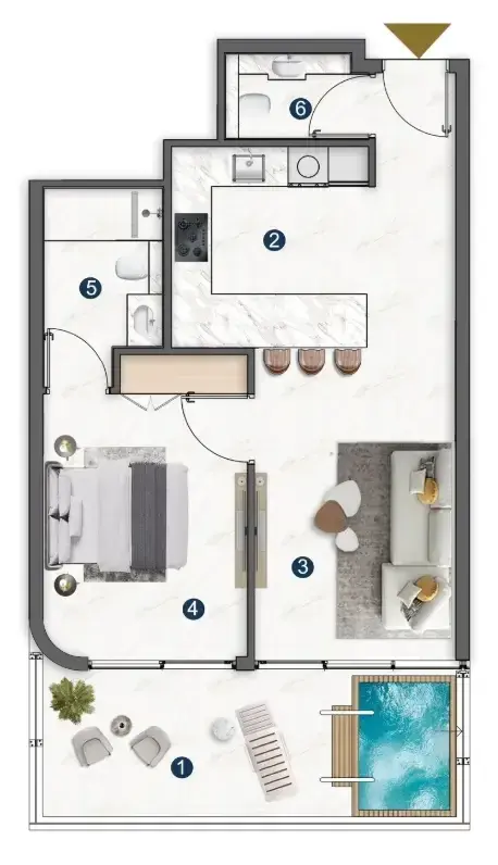 1 Bedroom apartments - Voxa Pantheon
