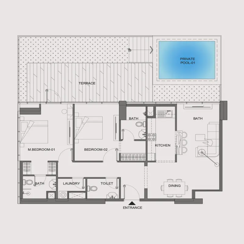 2 bedroom