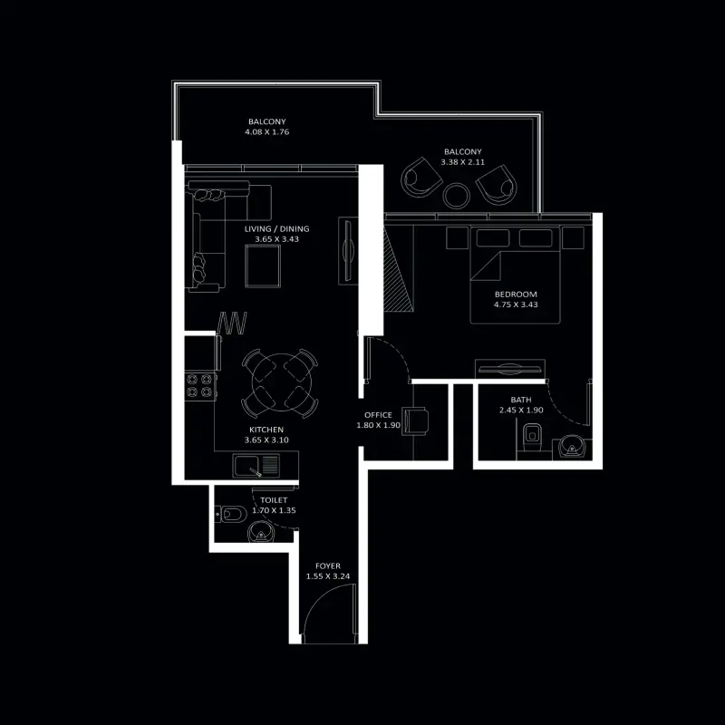 1 bedroom