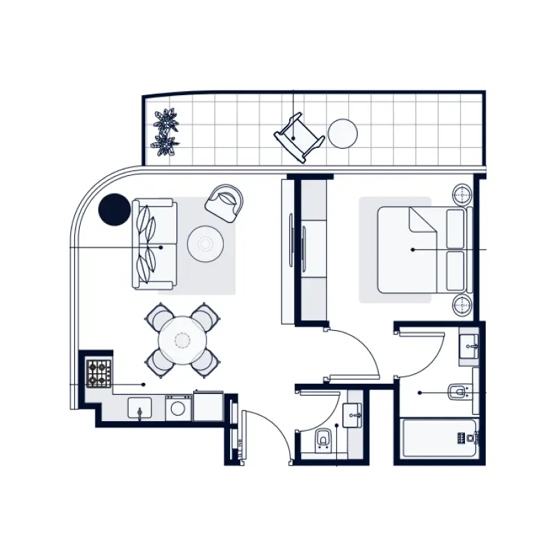 1 bedroom Apartments -  Azizi Venice Buildings 1, 3, 4 and 5