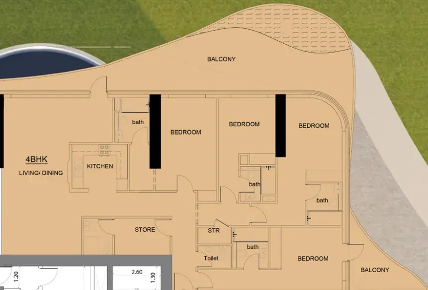 4 Bedrooms apartments - Volga Tower