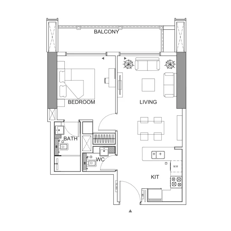 1 bedroom