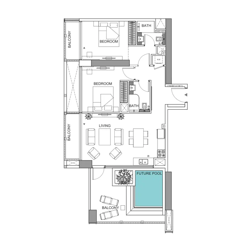 2 bedroom