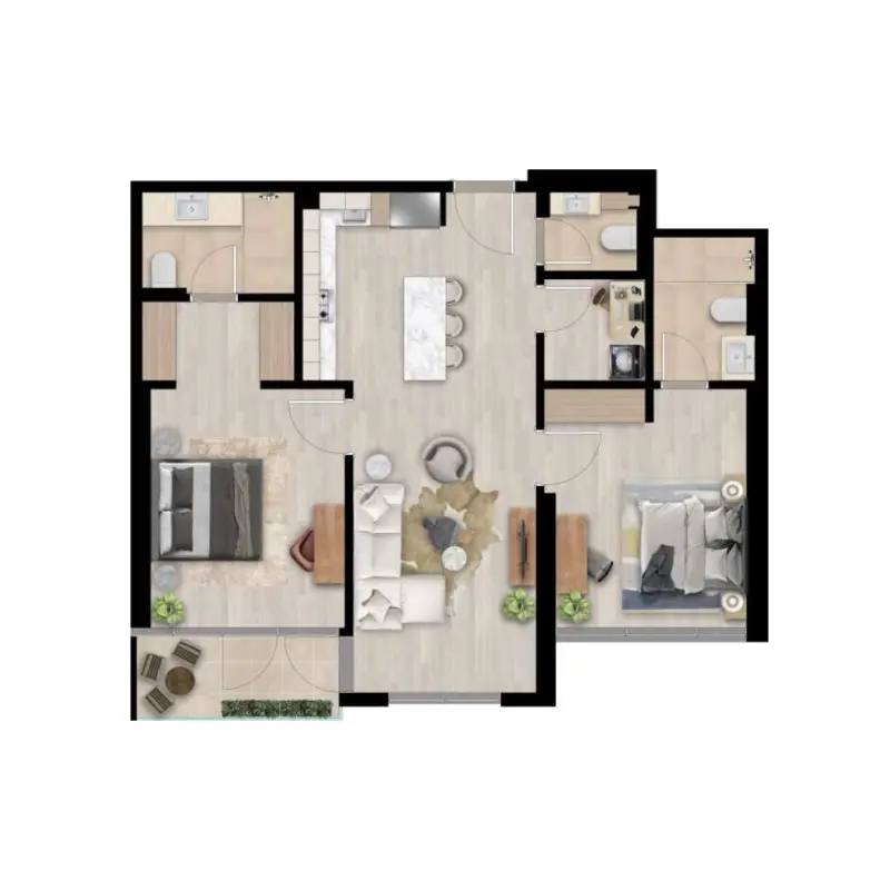 2 bedroom