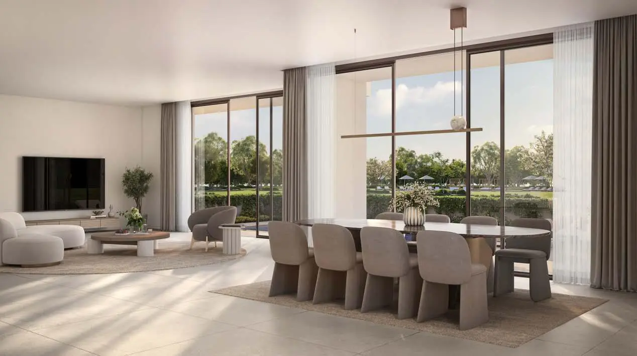 Bright guest bedroom interior at Bayn Villas Dubai
