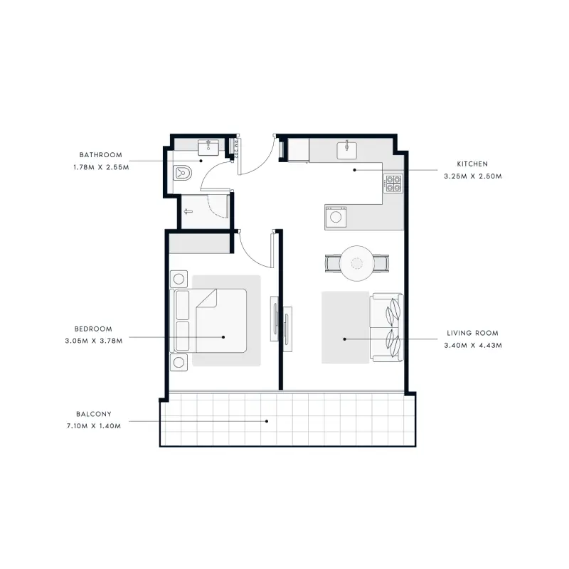 1 bedroom