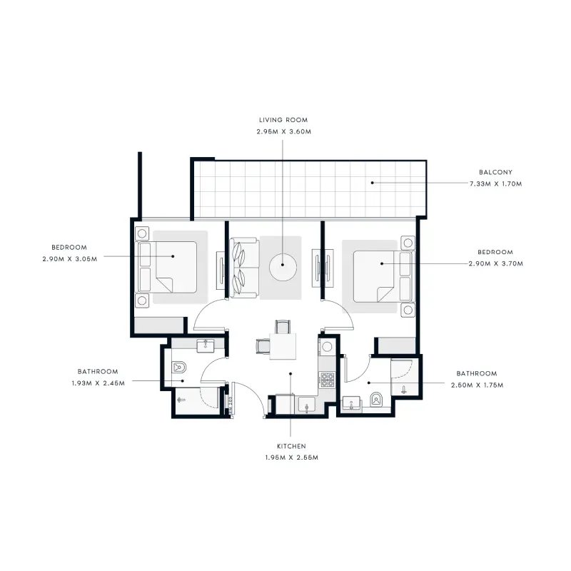2 bedroom