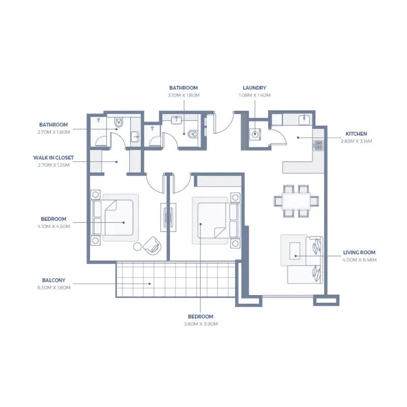 2 bedroom