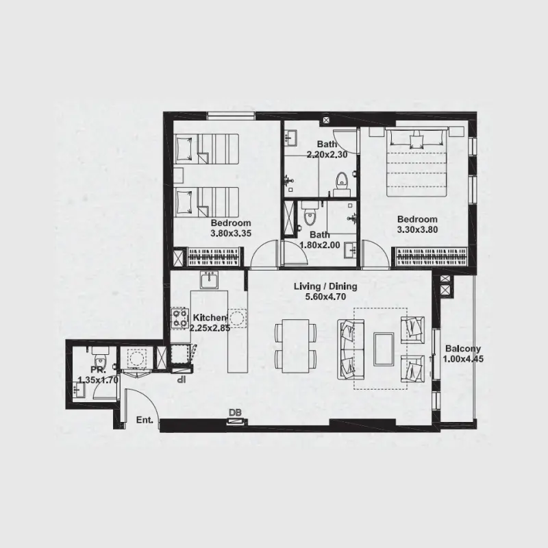 2 bedroom