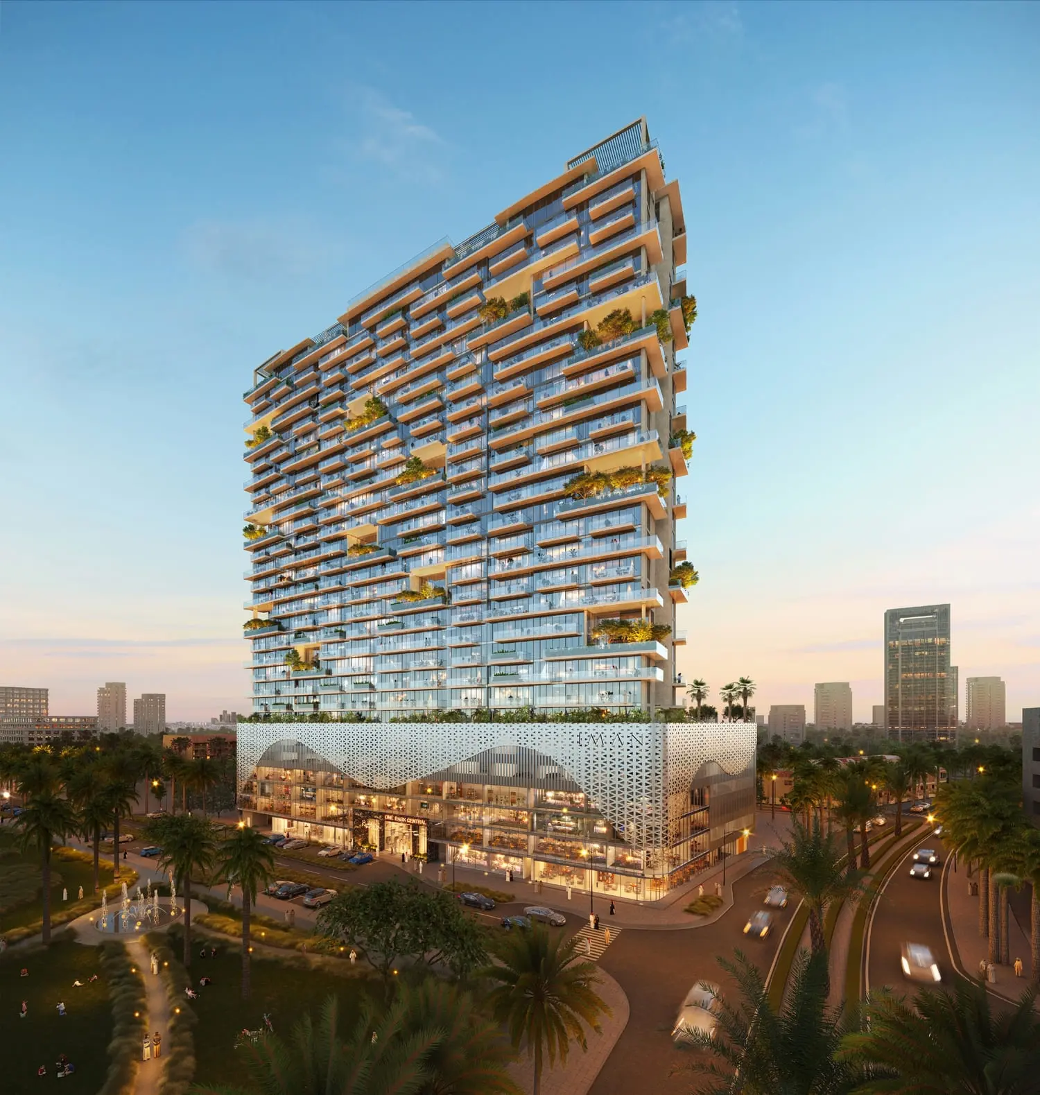 One Park Central in Jumeirah Village Circle (JVC) by Iman Developers - Exterior Image 3
