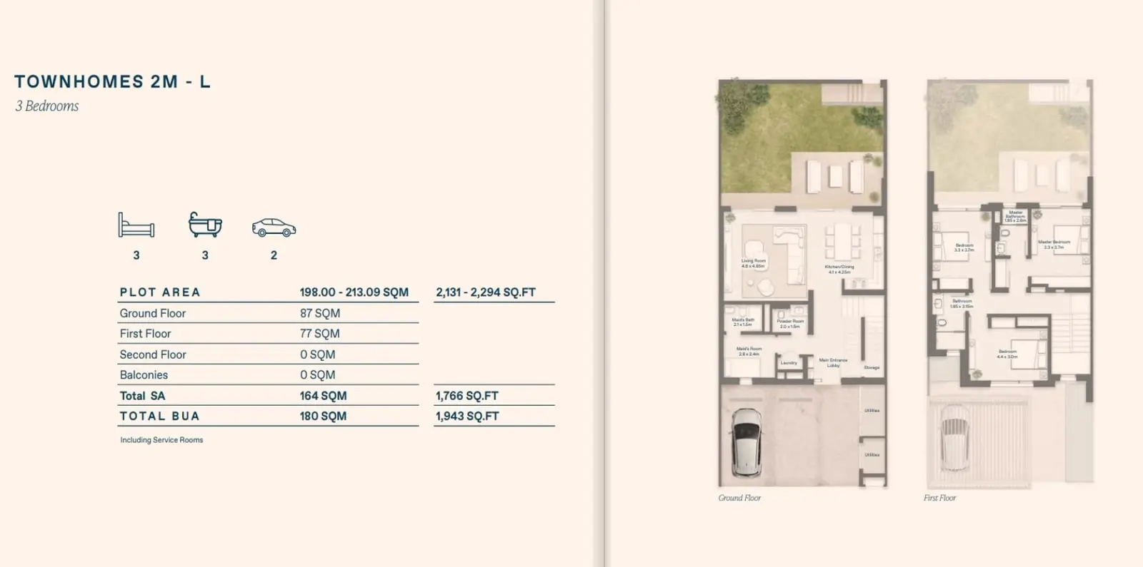 3 Bedrooms floor plan