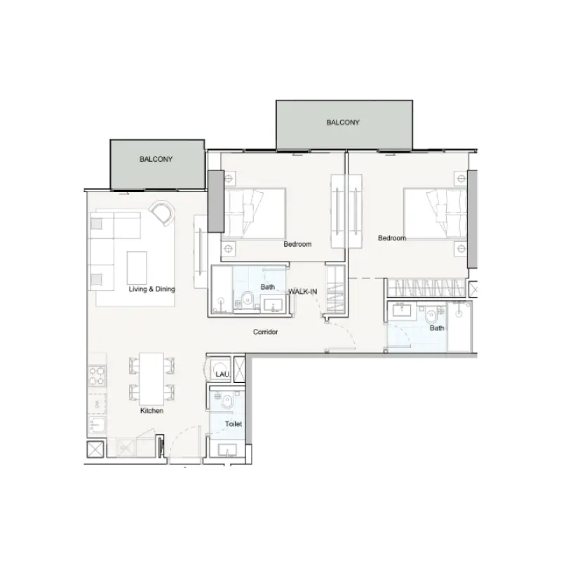 2 bedroom