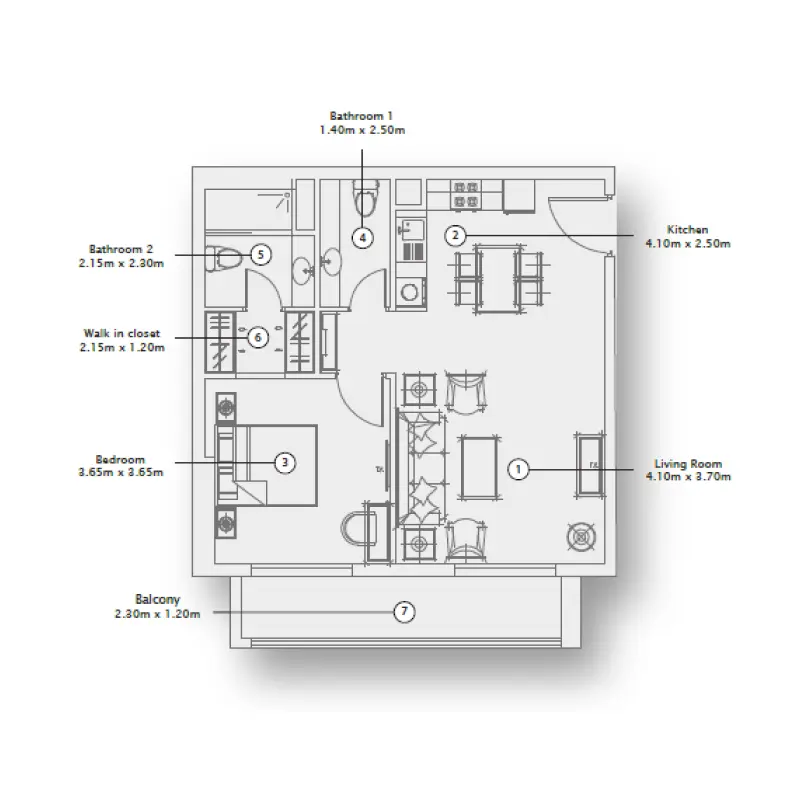 1 bedroom