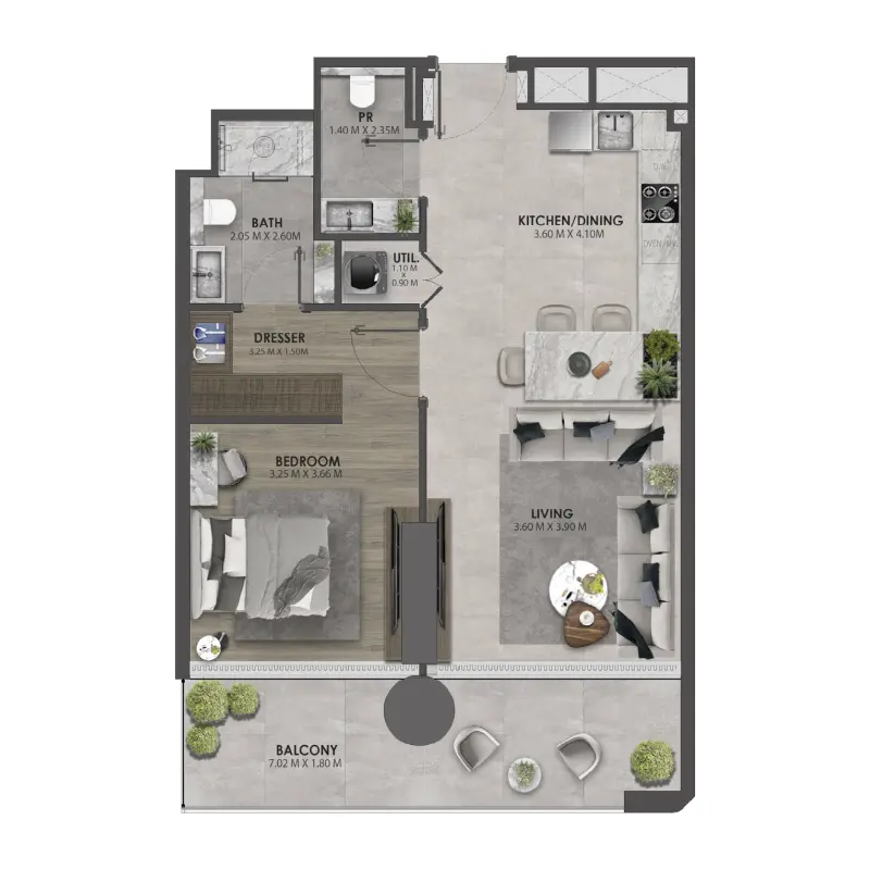 1 bedroom