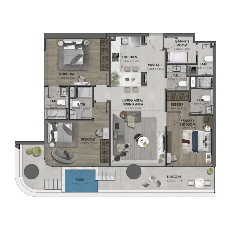 3 bedroom