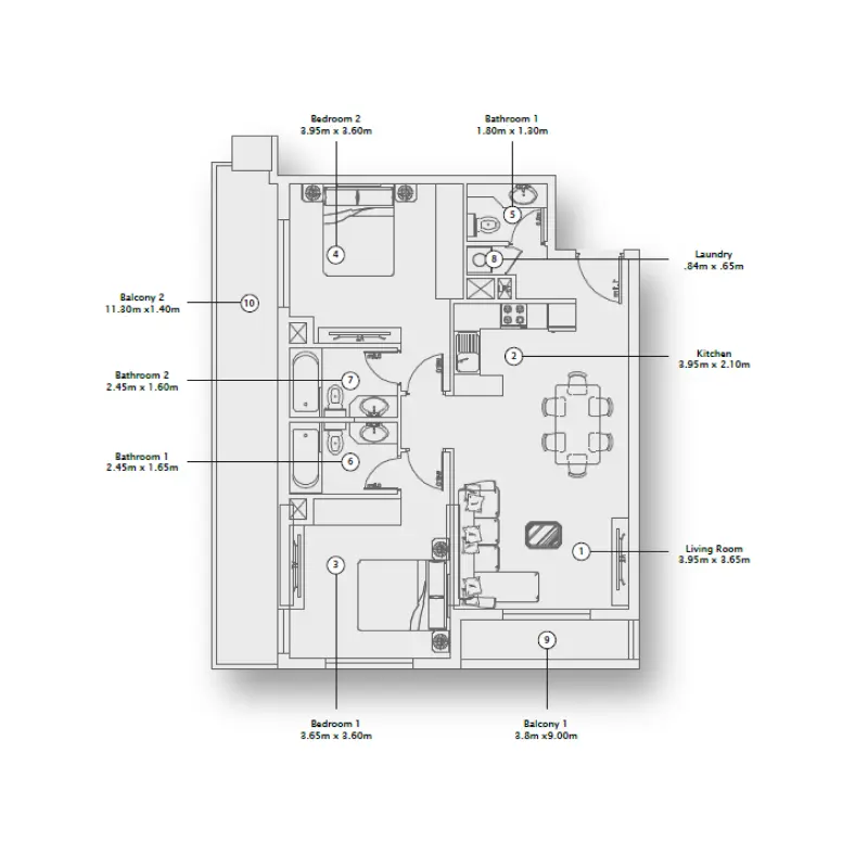 2 bedroom
