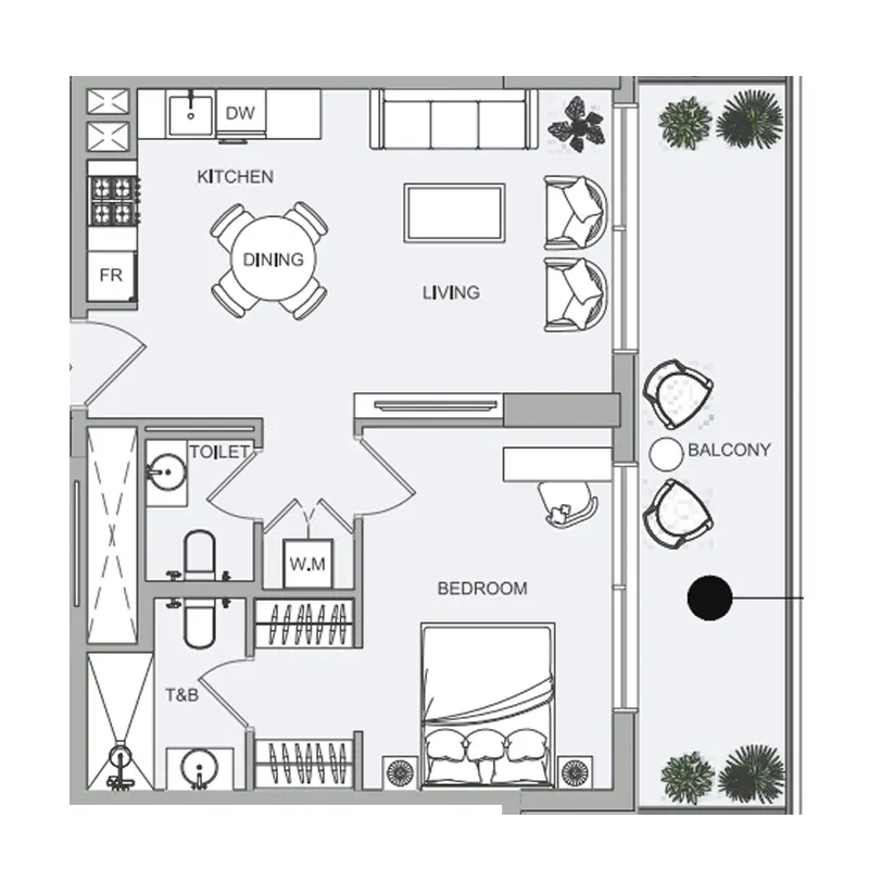 1 bedroom Apartments -  ELAR1S Sky
