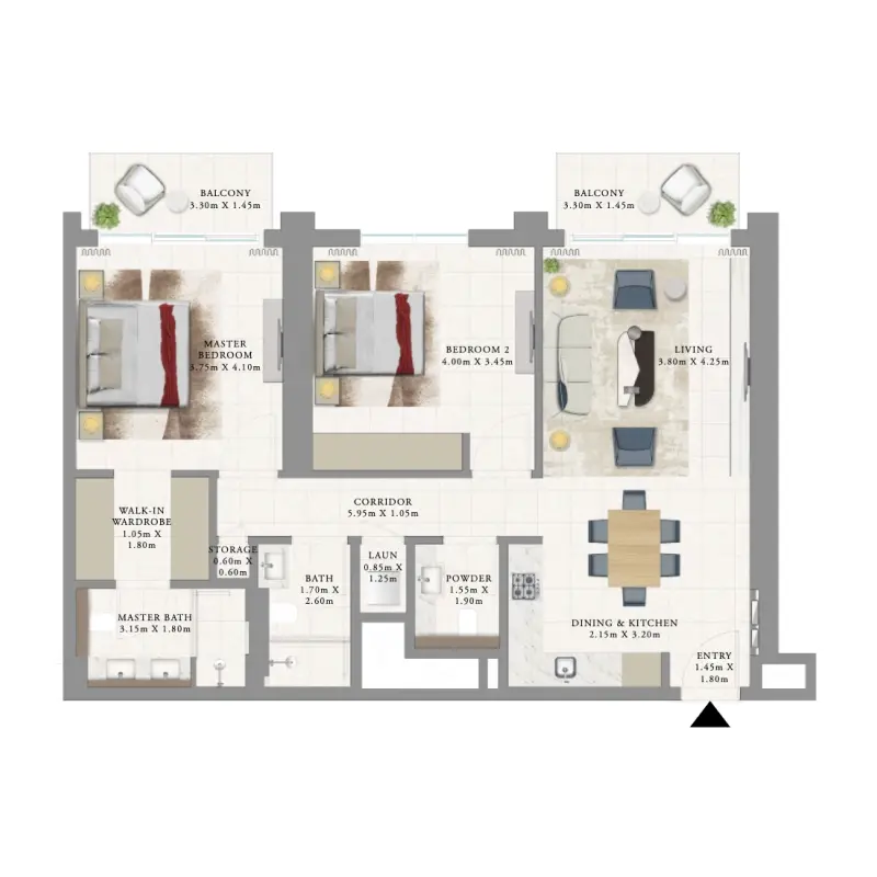 2 bedroom
