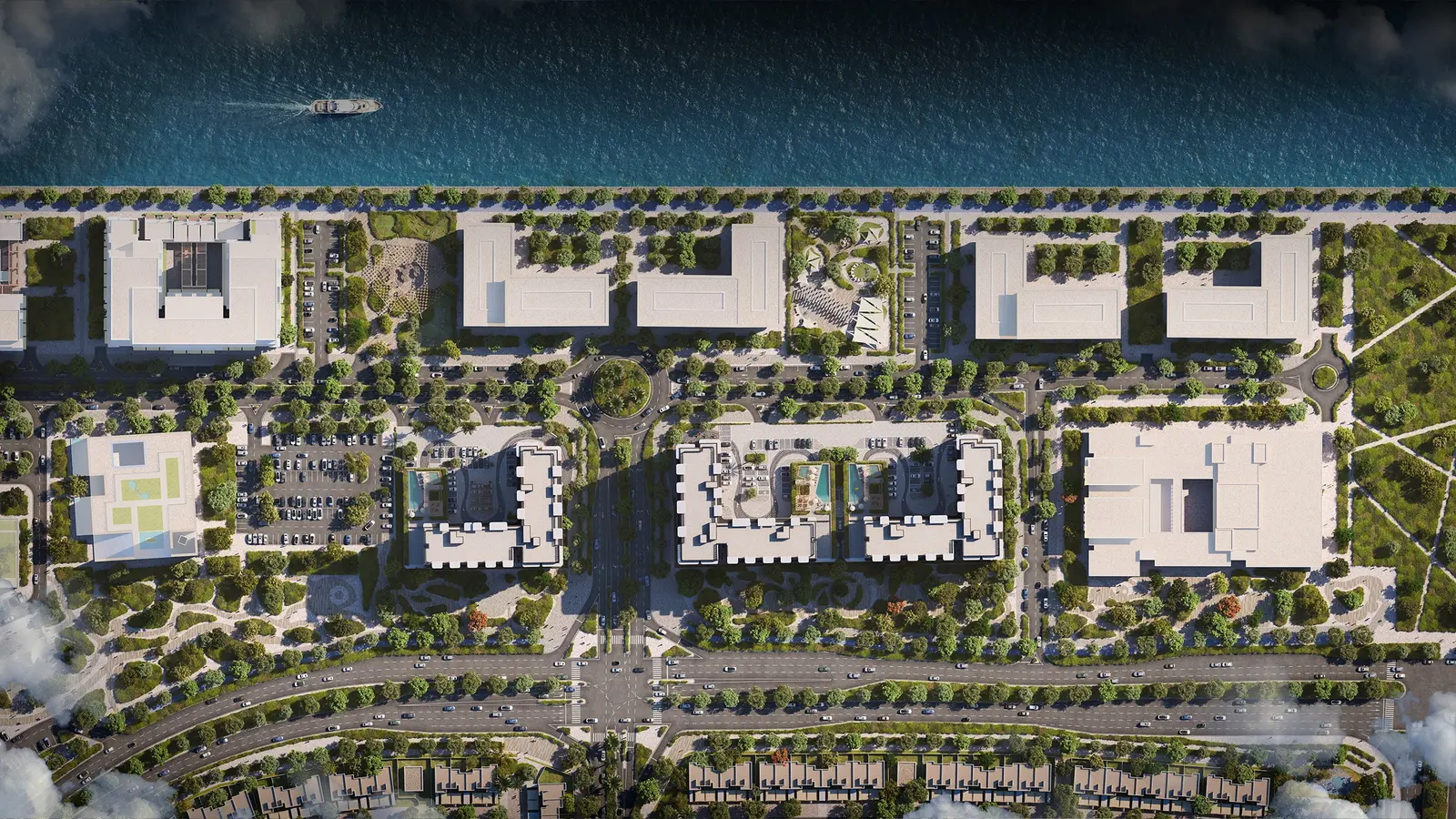 Overview of the entire Yas Living by Aldar site plan, including all three residential buildings, green spaces, and key community amenities on Yas Island, Abu Dhabi..jpg
