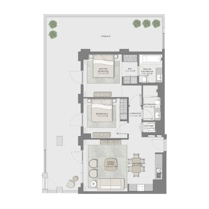 2 bedroom