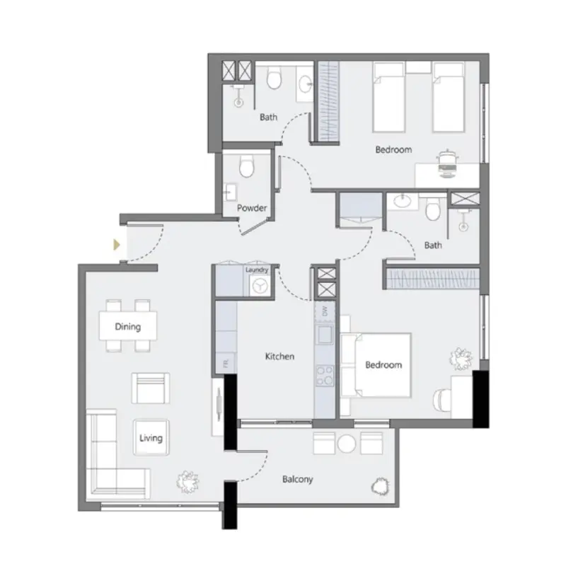 2 bedroom
