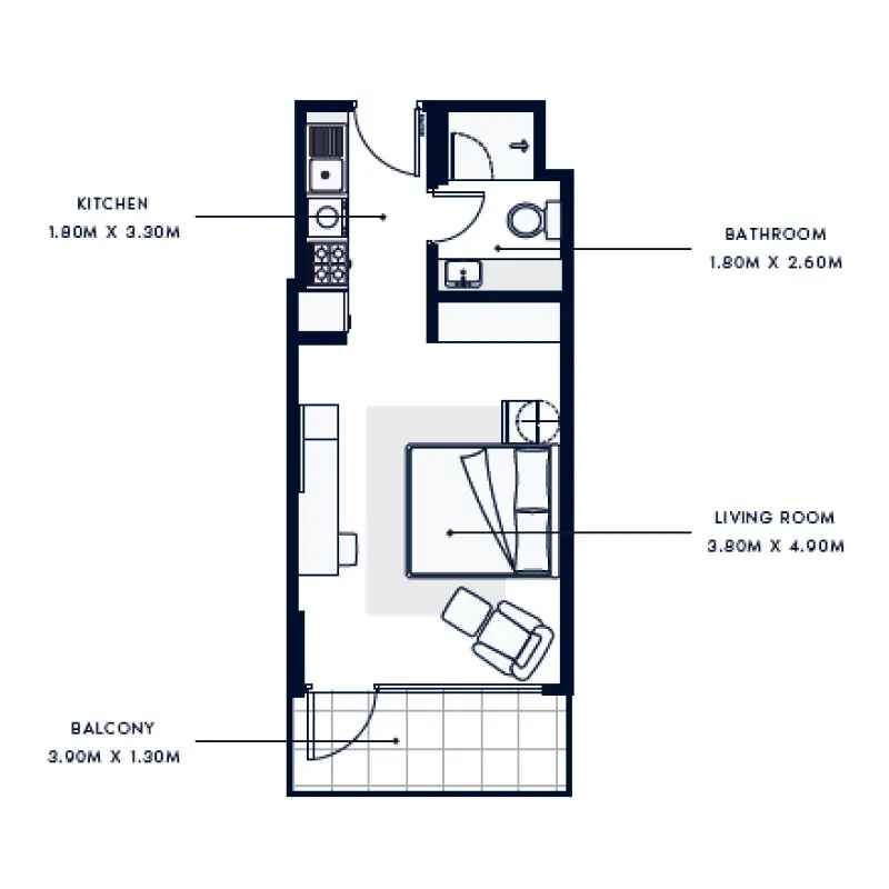 Studio floor plan