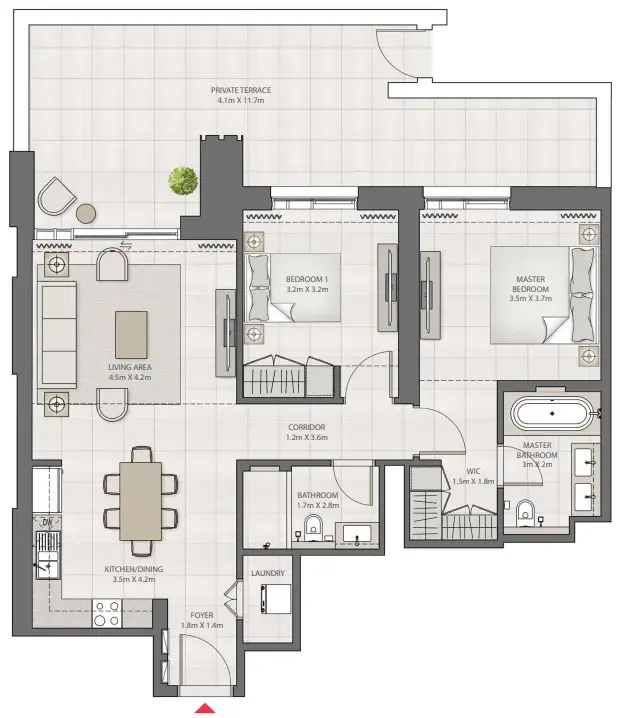 2 Bedrooms apartments - Creek Edge