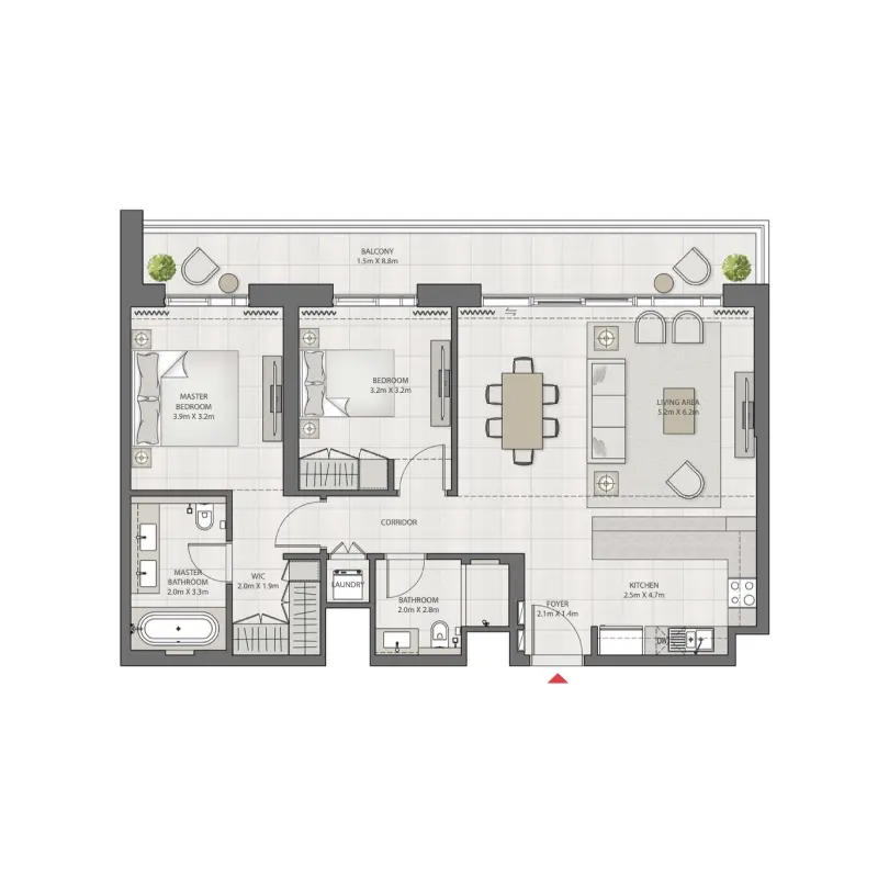 2 bedroom