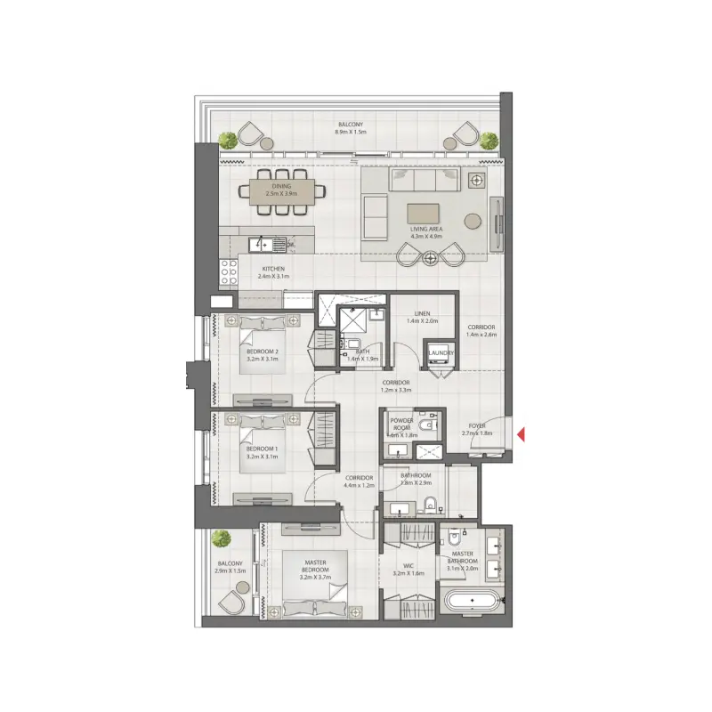 3 bedroom