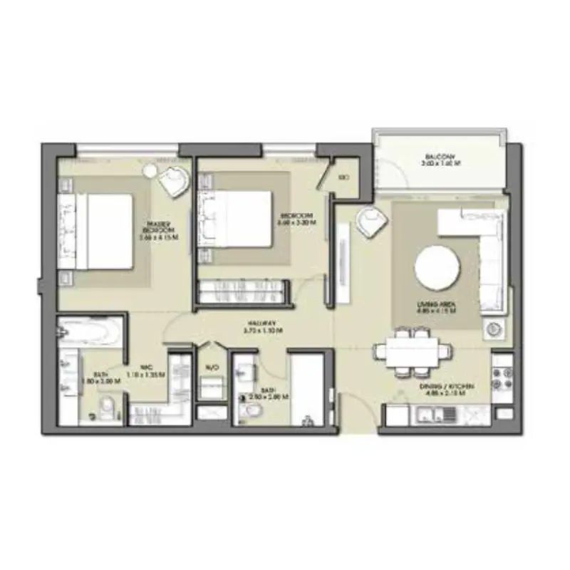 2 bedroom