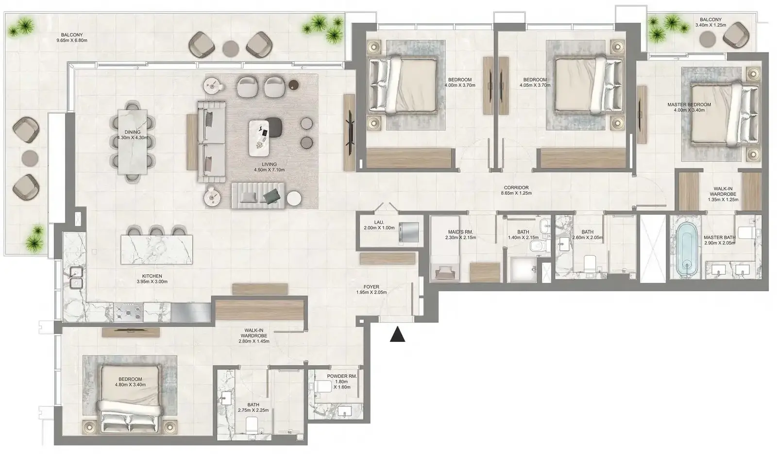 4 Bedrooms apartments - Creek Waters