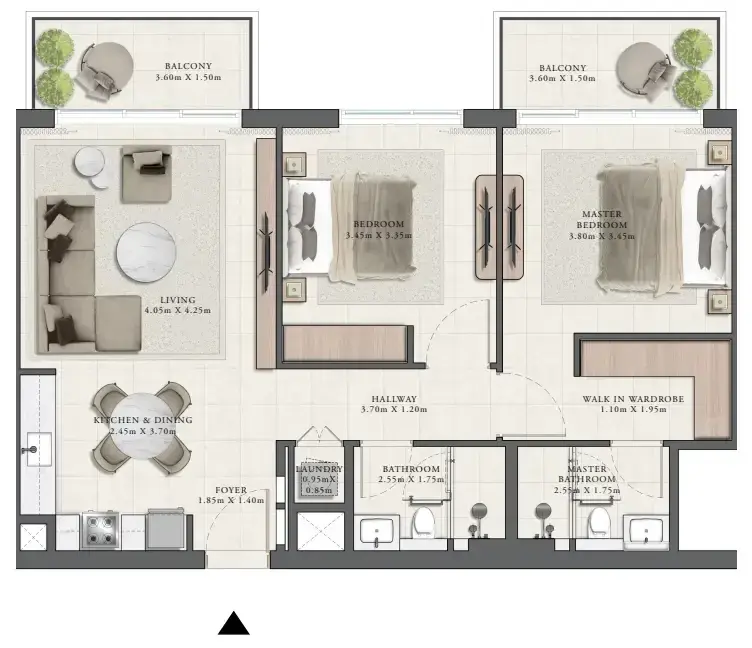 2 Bedrooms apartments - Golf Grand