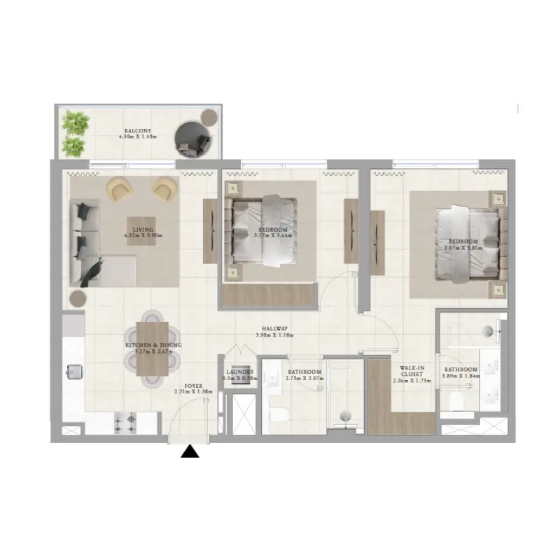 2 bedroom