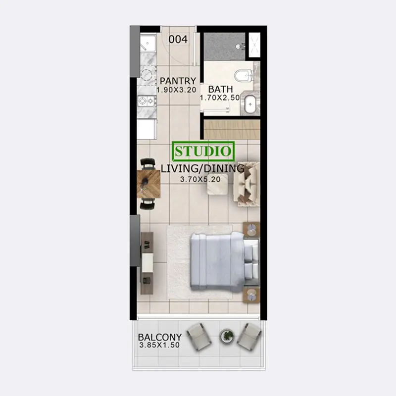 Studio Apartments floor plan