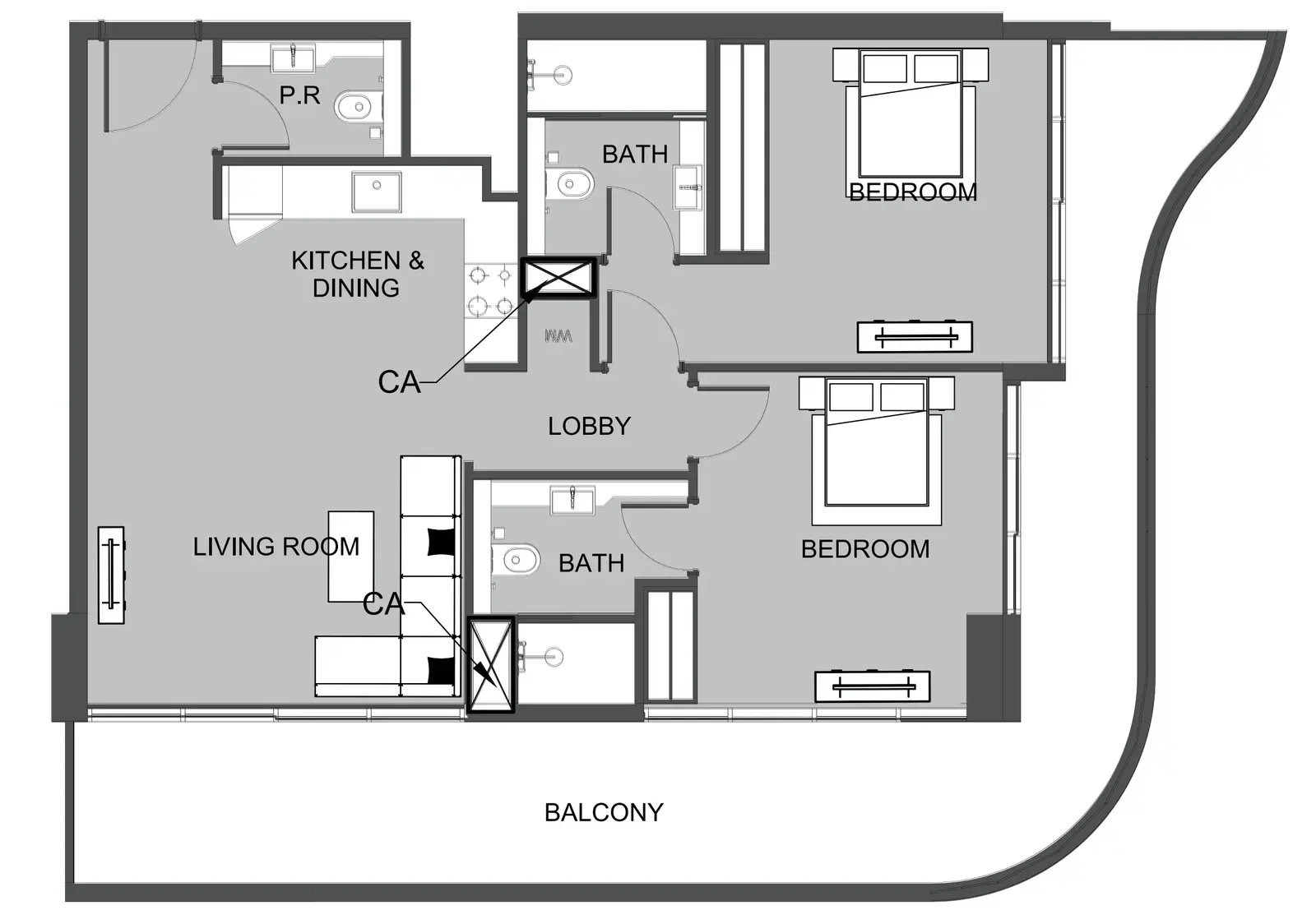 2 Bedrooms apartments - The Boulevard