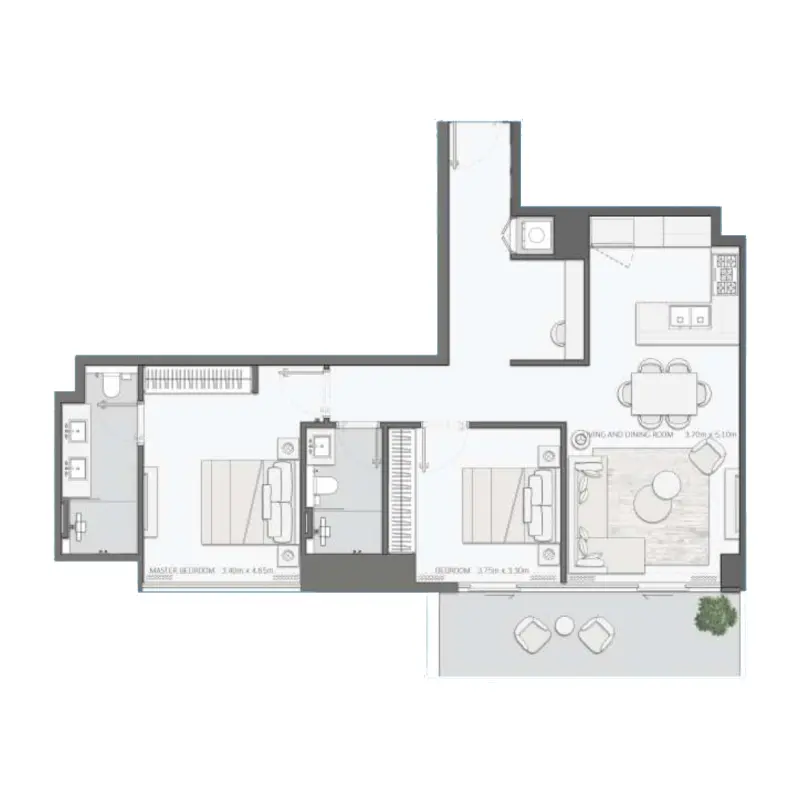 2 bedroom