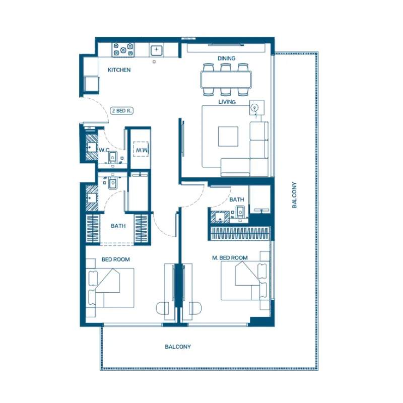 2 bedroom