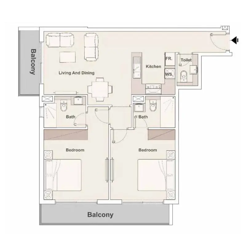 2 bedroom